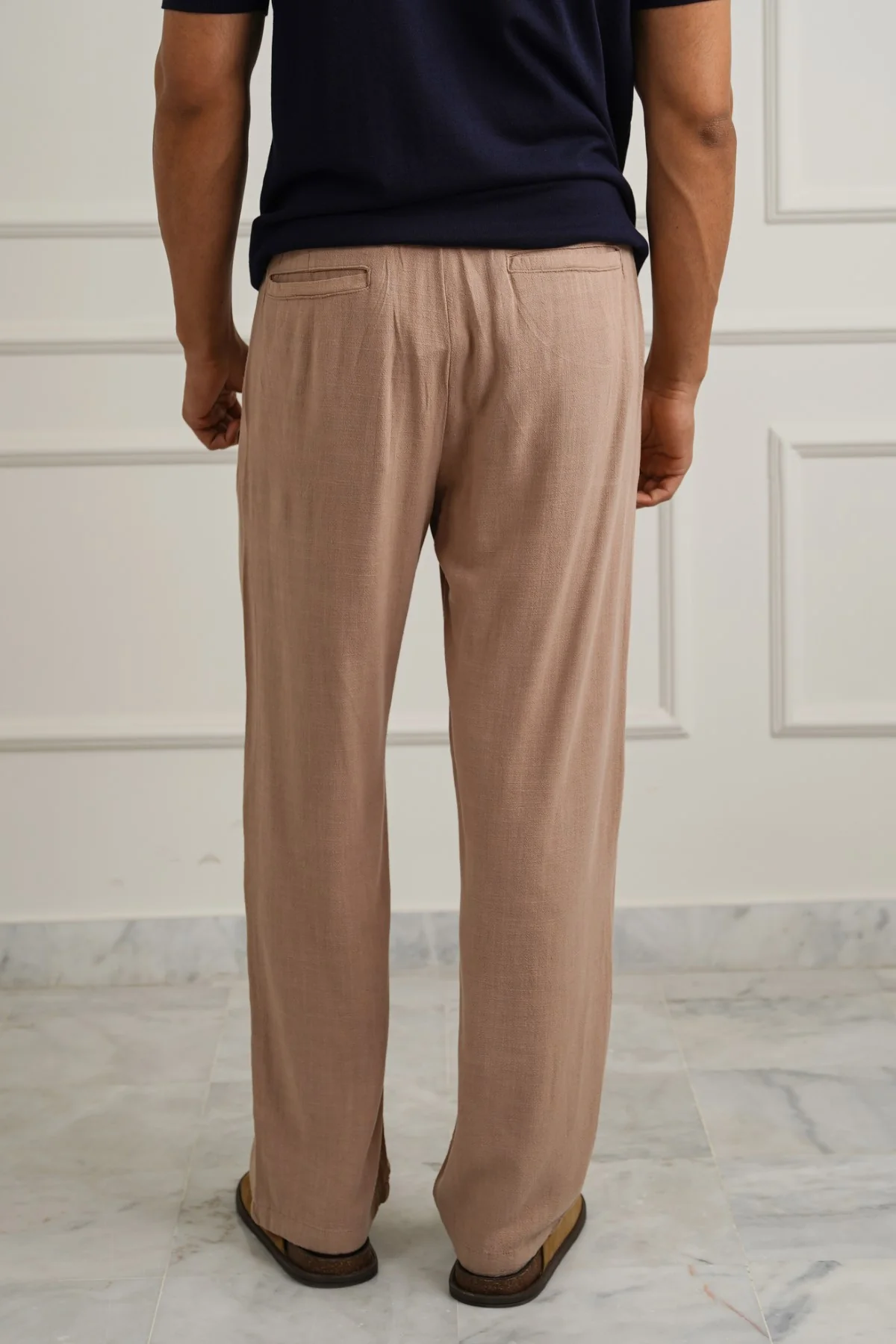 LINEN BLEND BAGGY PANTS - Image 5