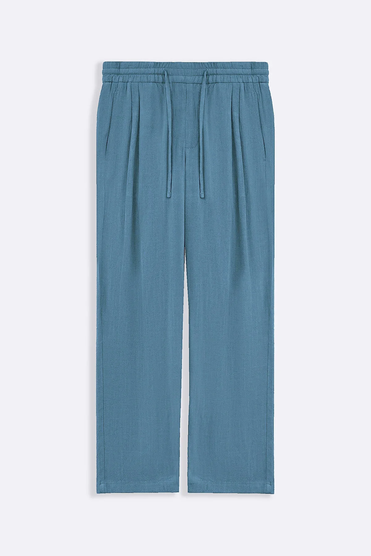LINEN BLEND BAGGY PANTS