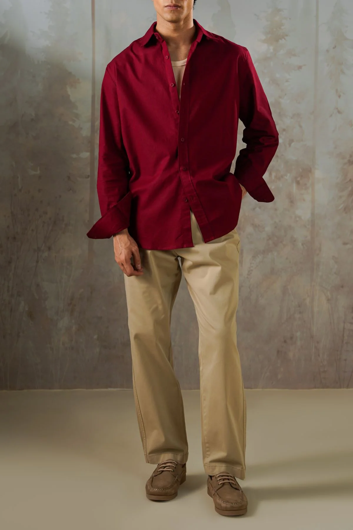 LINEN BLEND BUTTON DOWN SHIRT - Image 6