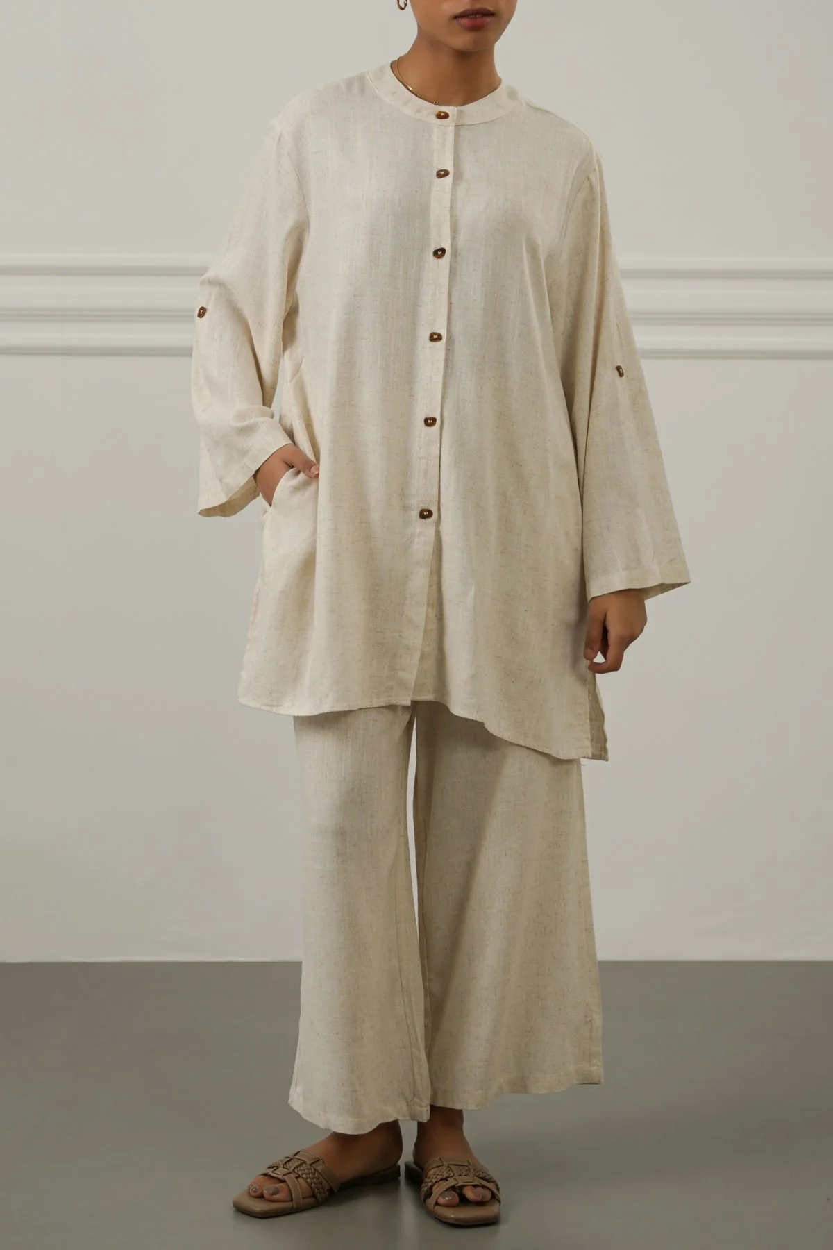 LINEN BLEND EASE SHIRT - Image 5