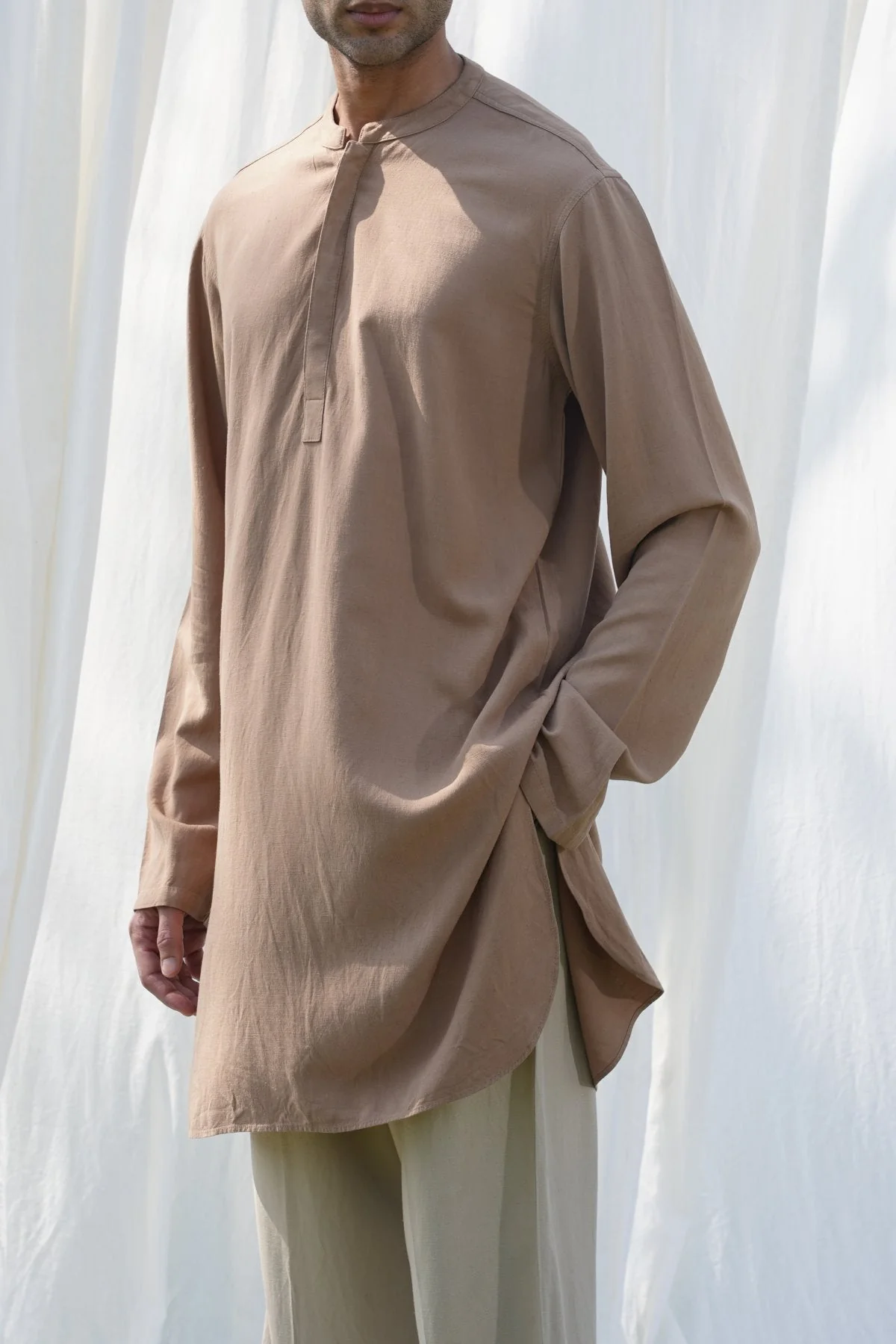LINEN BLEND LONG SHIRT - Image 4