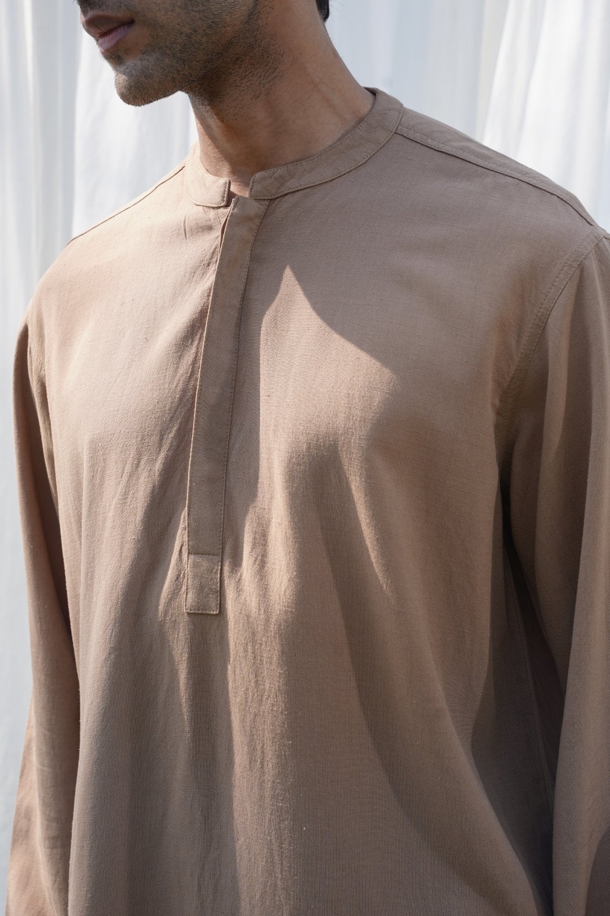 LINEN BLEND LONG SHIRT - Image 5