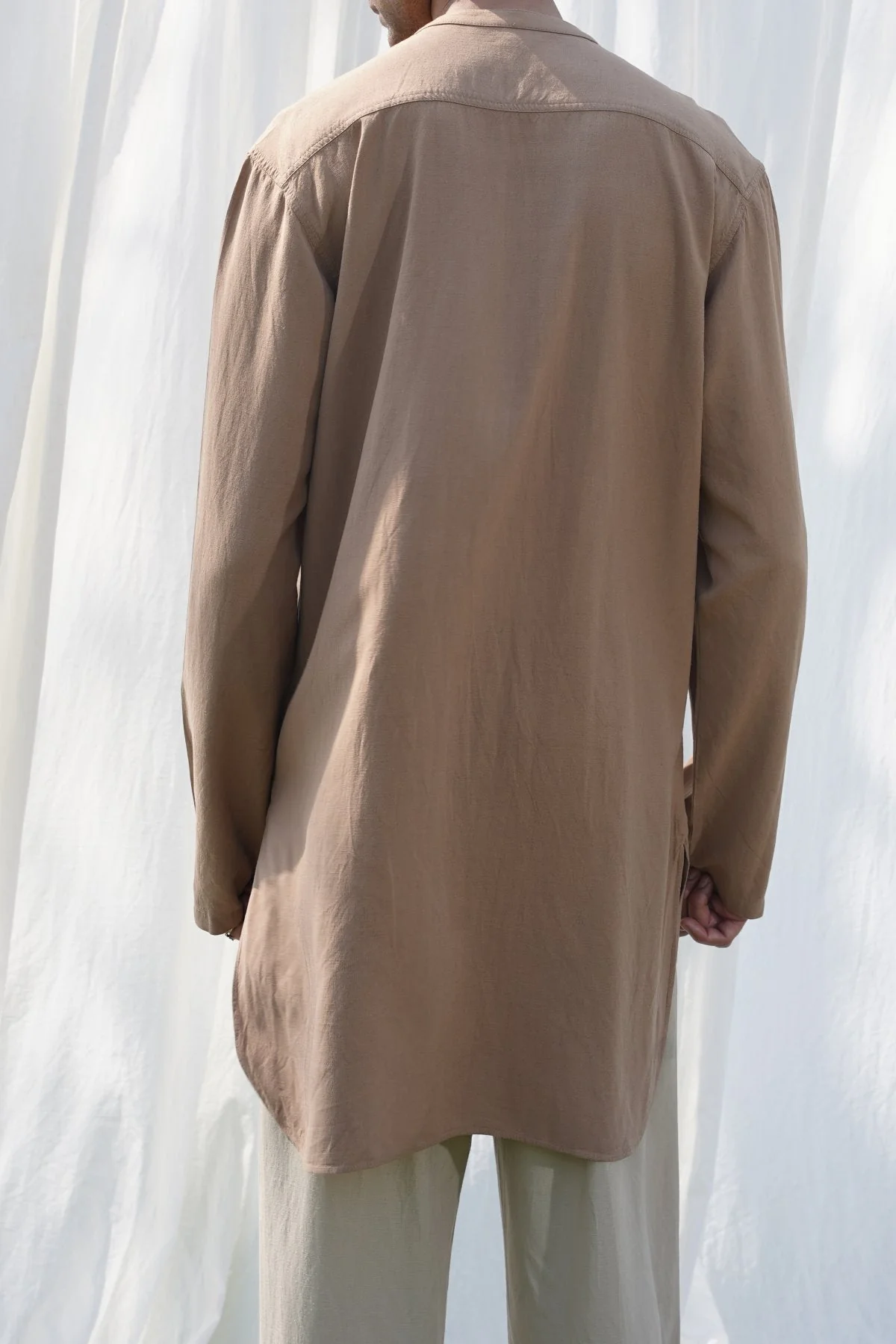 LINEN BLEND LONG SHIRT - Image 7