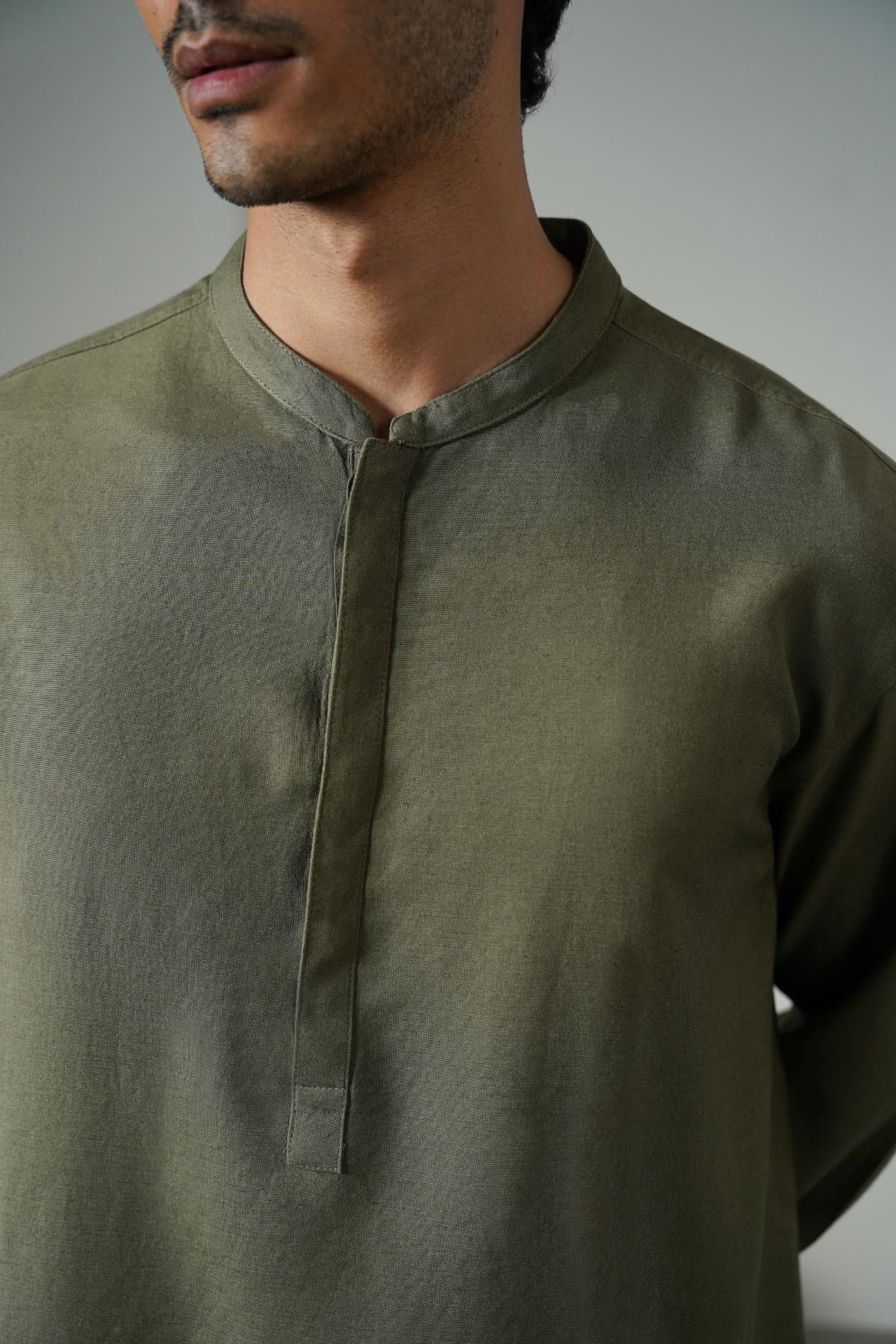 LINEN BLEND LONG SHIRT - Image 5