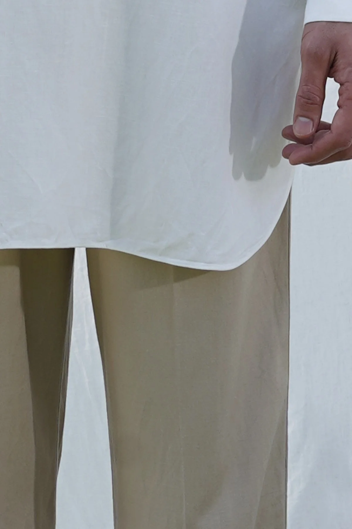 LINEN BLEND RELAXED TROUSERS - Image 3