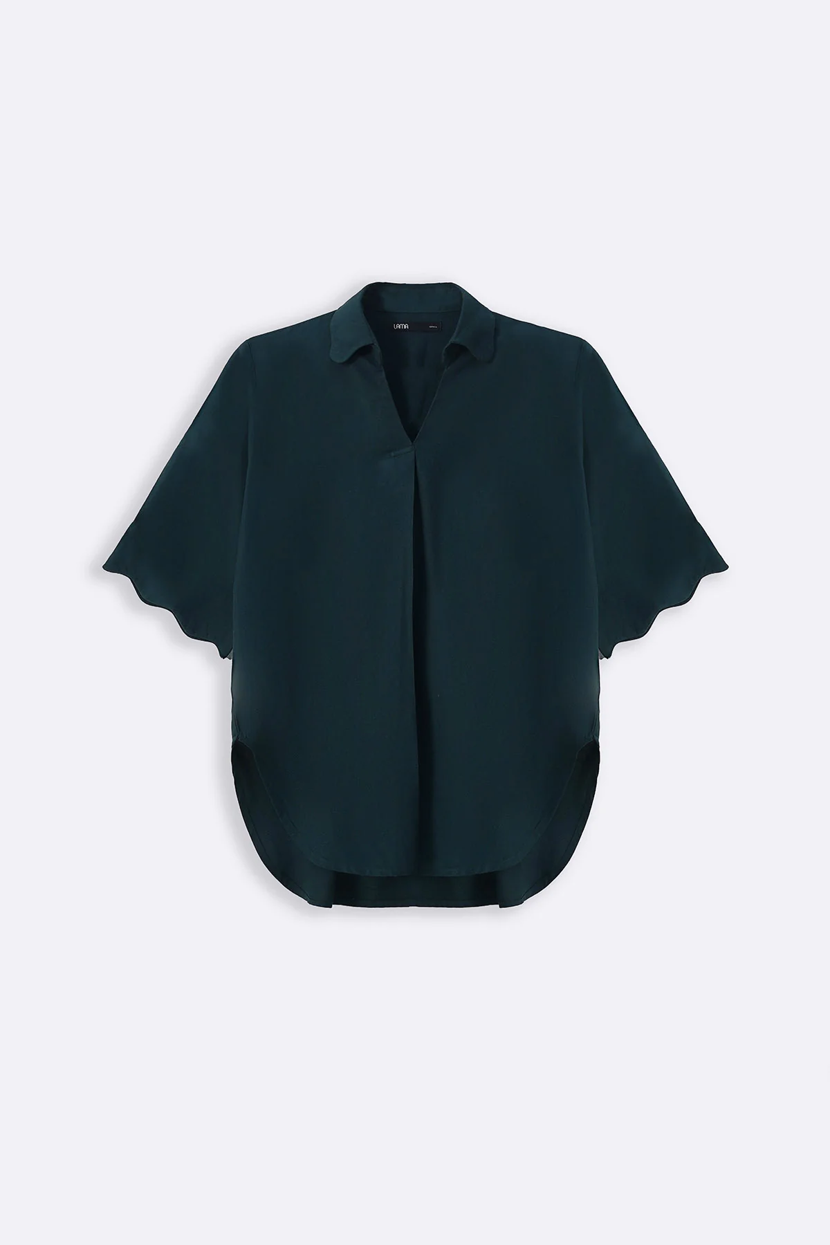 LINEN BLEND SCALLOP SHIRT - Image 2