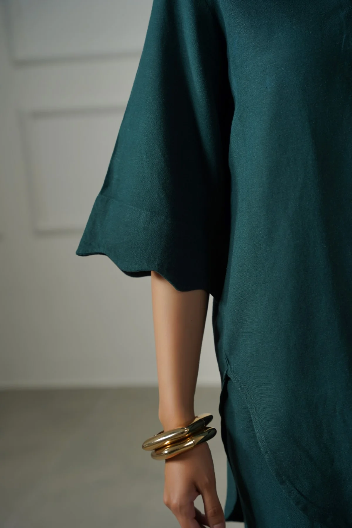 LINEN BLEND SCALLOP SHIRT - Image 4