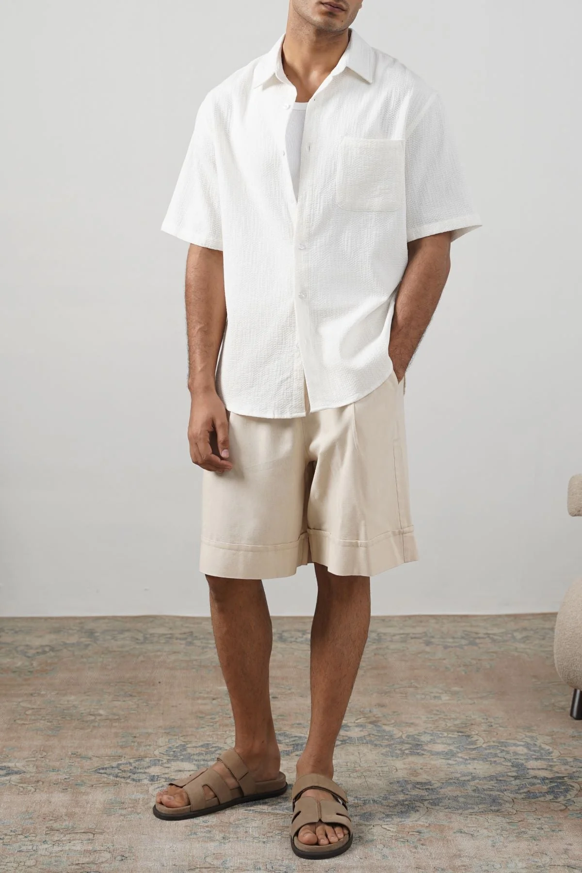 LINEN BLEND SHORTS - Image 4