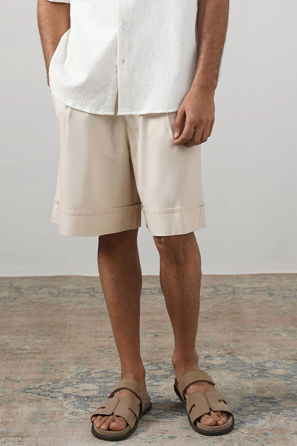LINEN BLEND SHORTS - Image 6