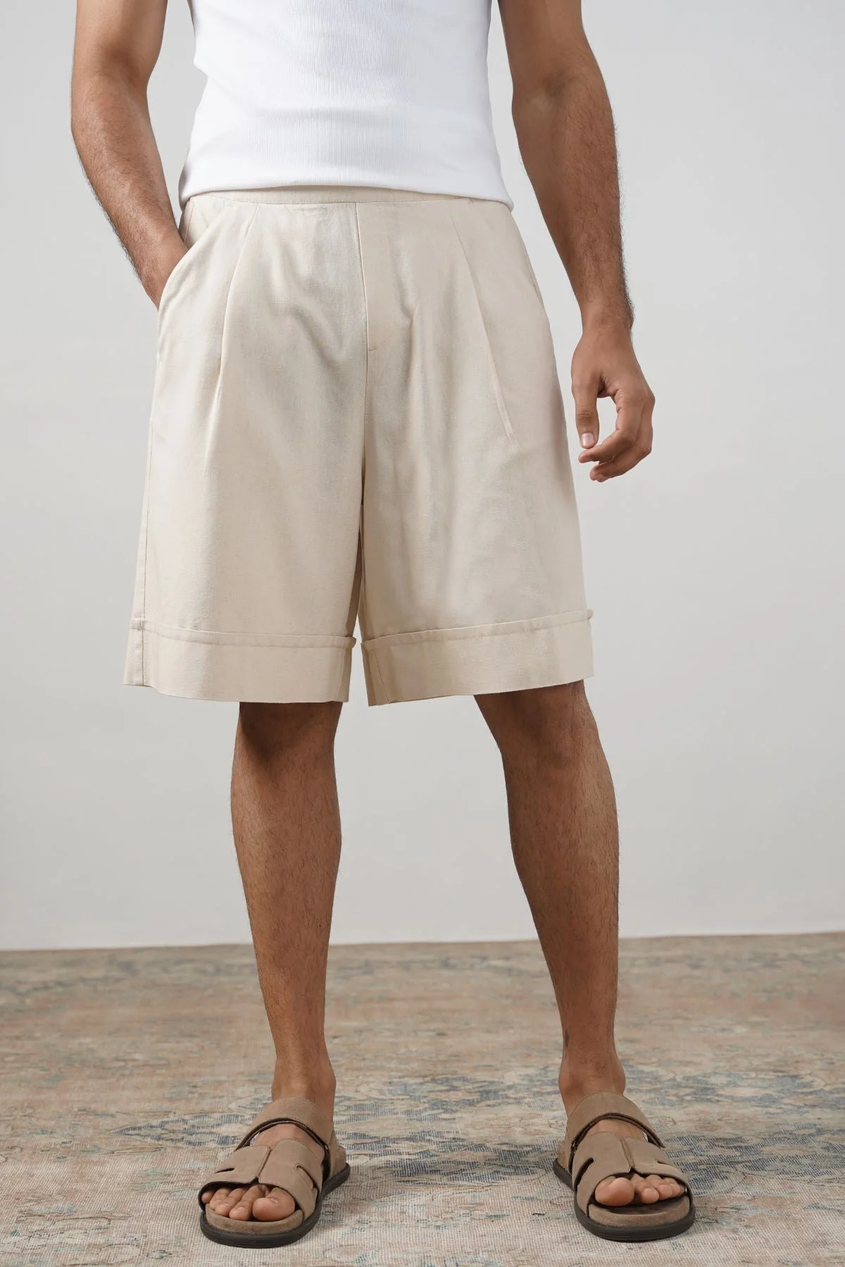 LINEN BLEND SHORTS - Image 7