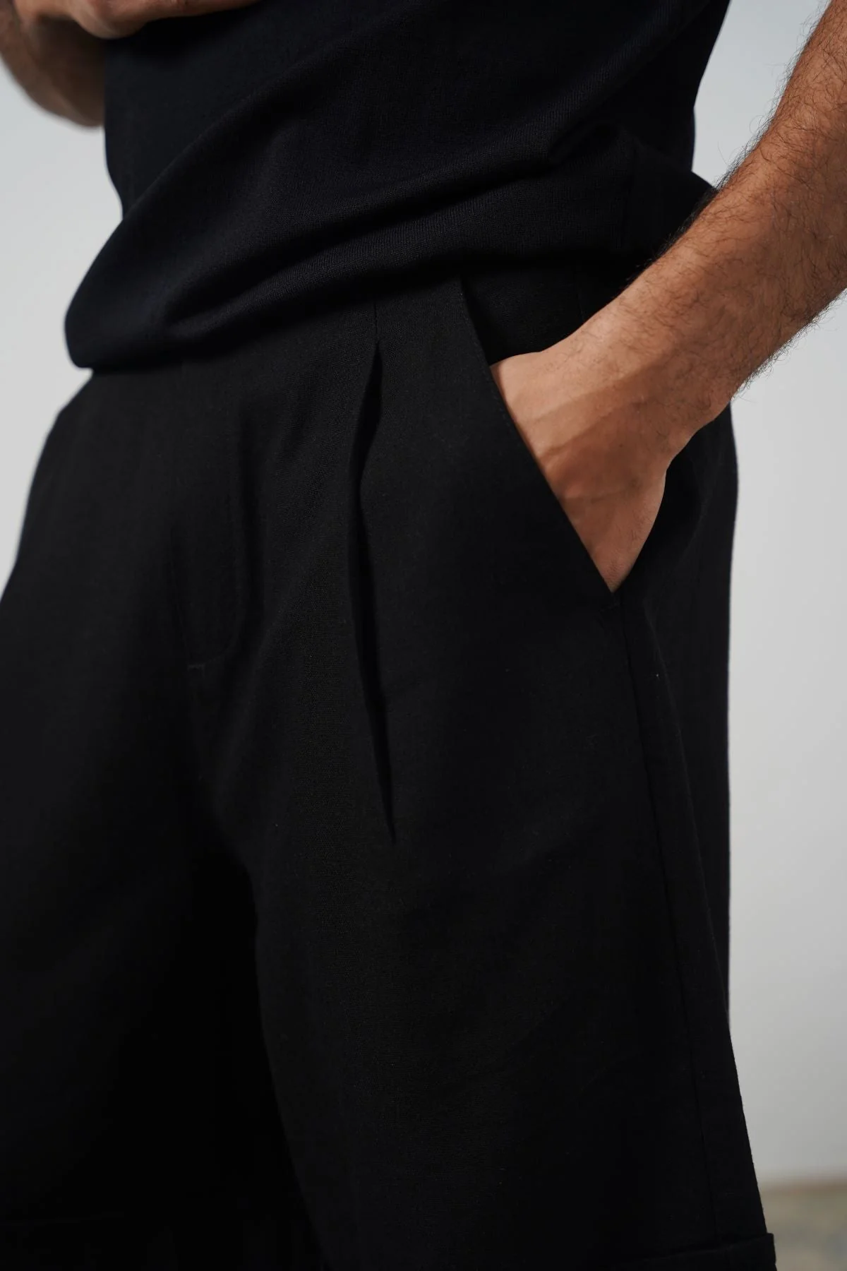 LINEN BLEND SHORTS - Image 3