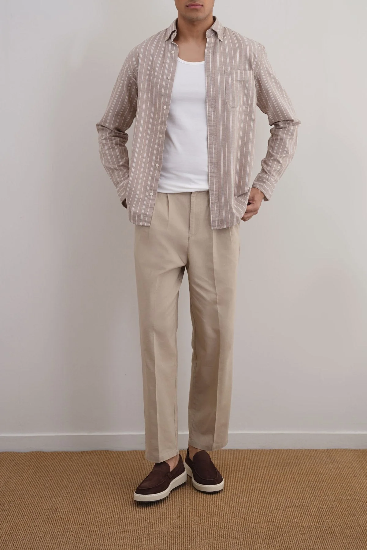 LINEN-BLEND STRIPED SHIRT - Image 3