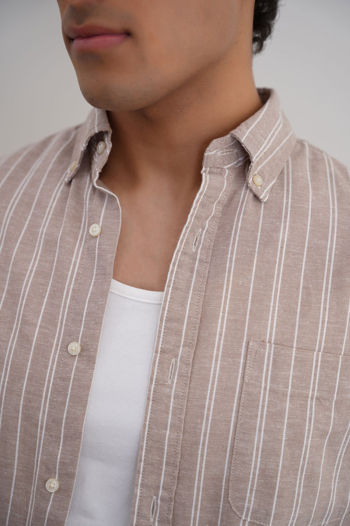 LINEN-BLEND STRIPED SHIRT - Image 5