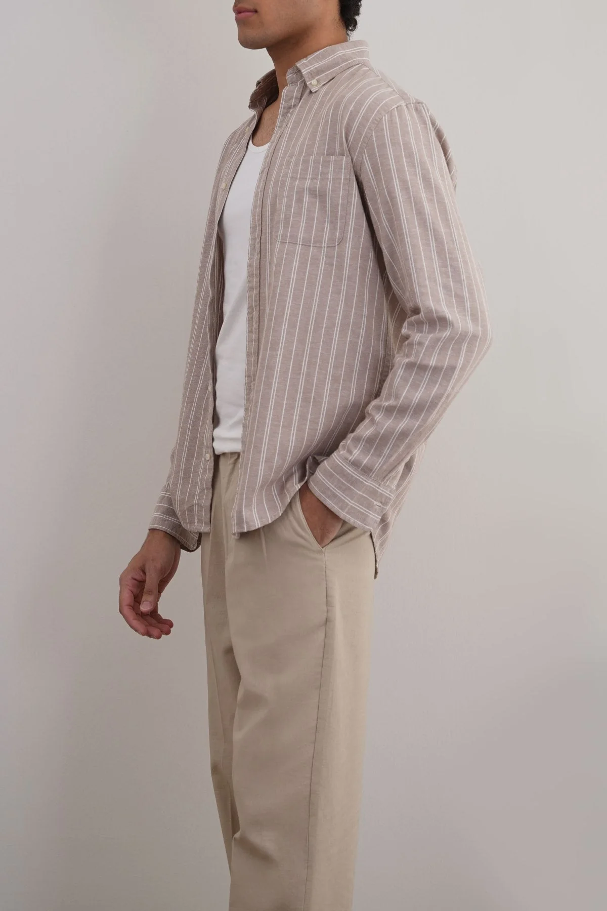 LINEN-BLEND STRIPED SHIRT - Image 7