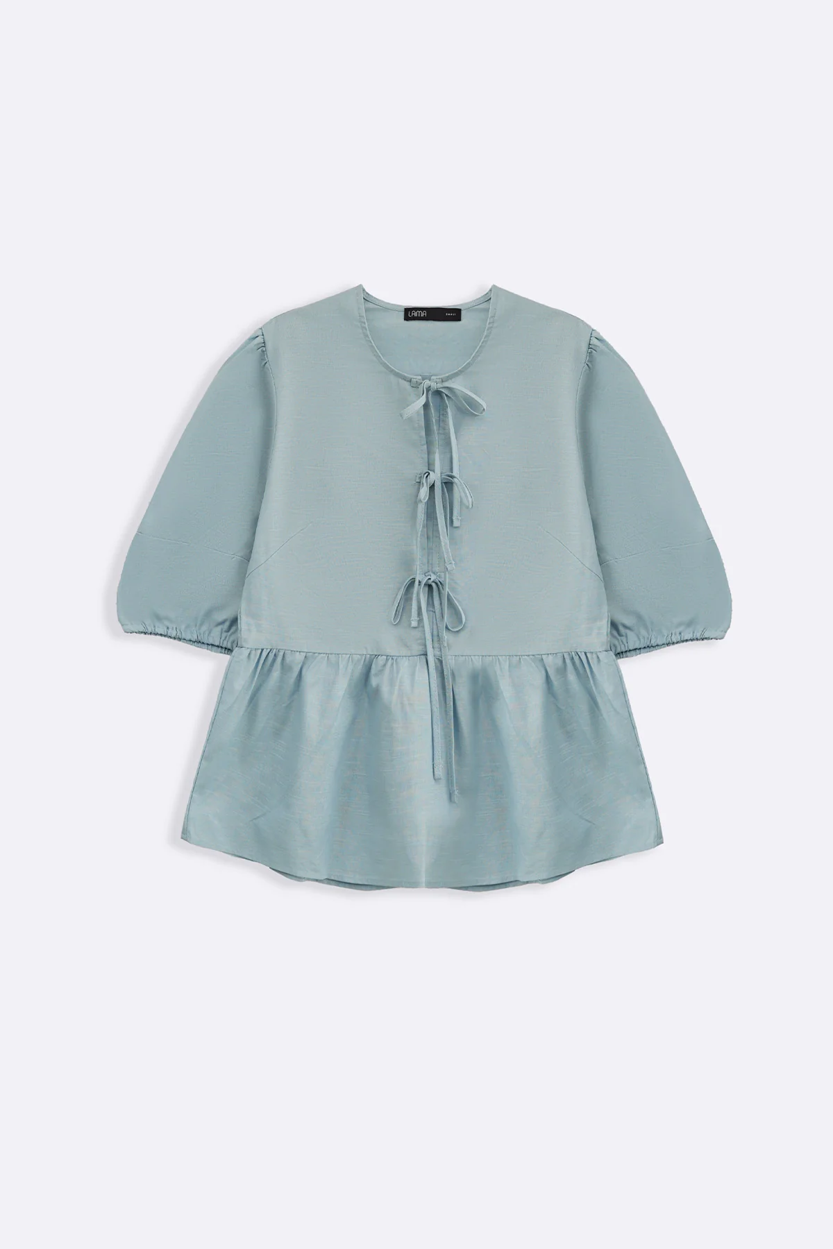 LINEN COTTON FLOUNCE TOP - Image 2