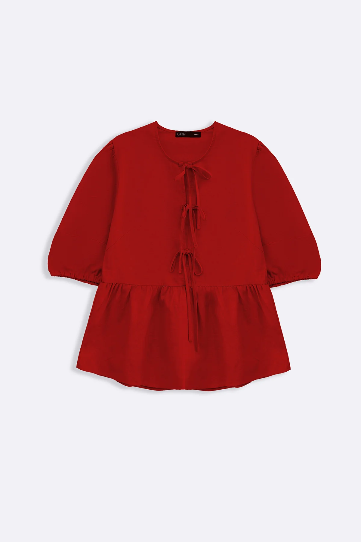 LINEN COTTON FLOUNCE TOP