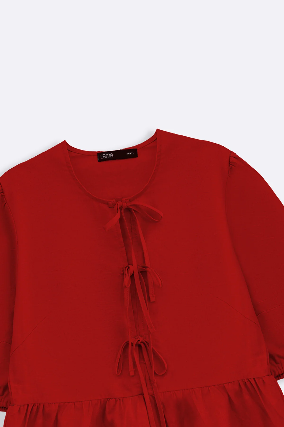 LINEN COTTON FLOUNCE TOP - Image 2