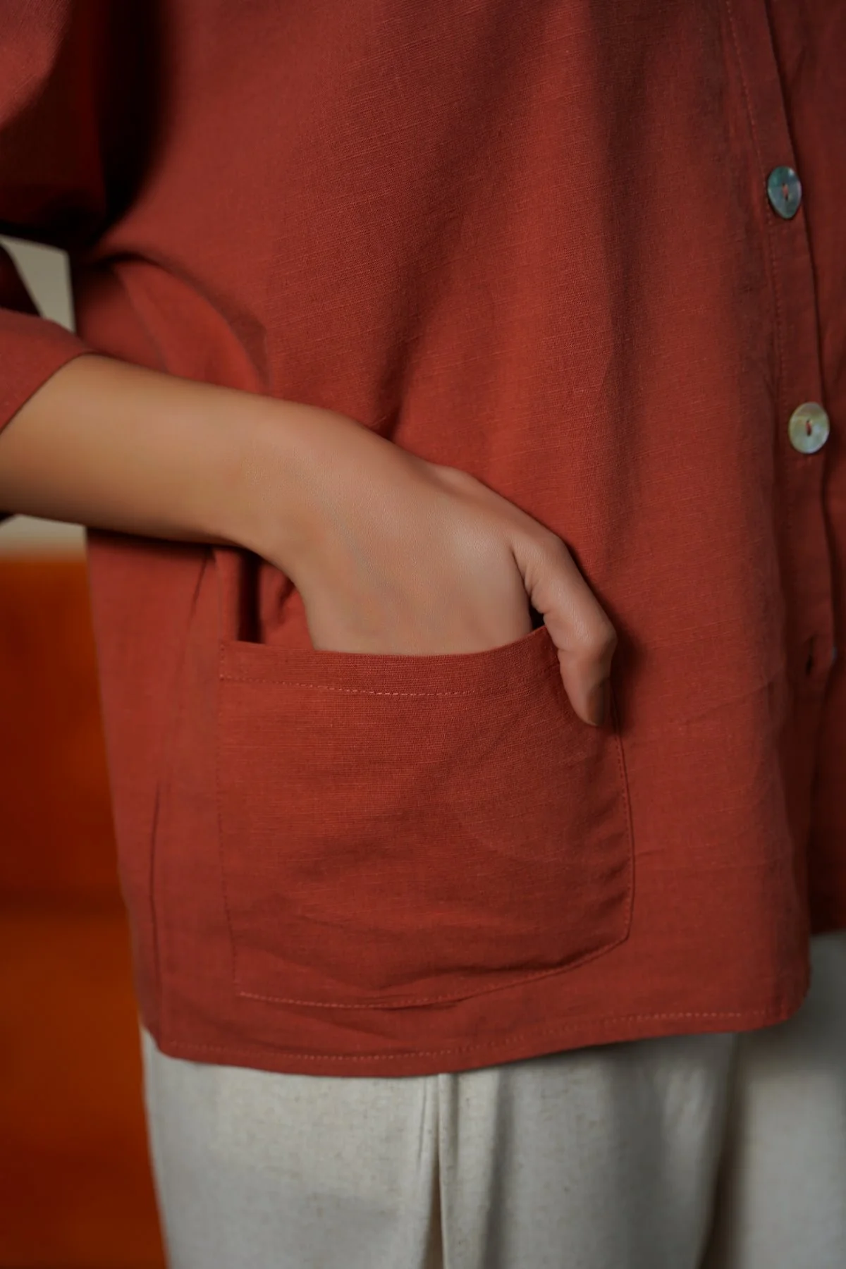 LINEN SORBET BLOUSE - Image 5