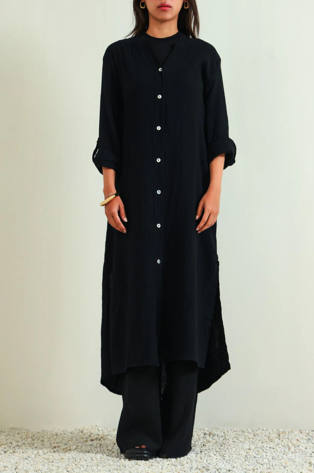 LONG MUSLIN TUNIC - Image 3