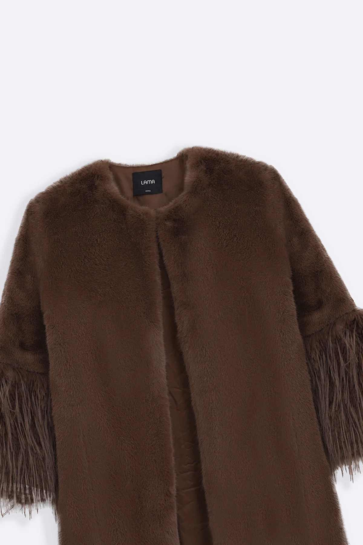 LONGLINE FEATHERED FUR COAT - Image 7