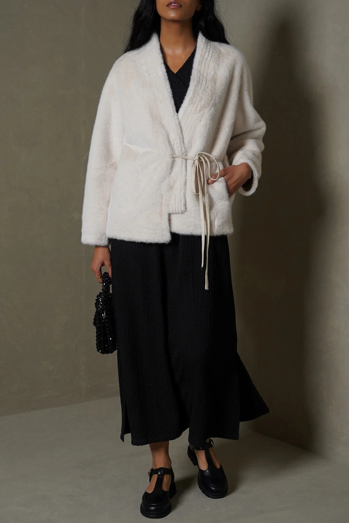LUXE FUR WRAP COAT - Image 4