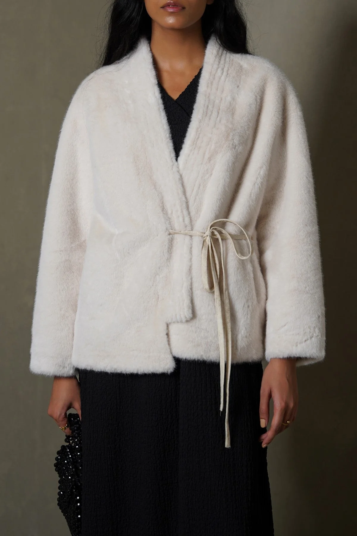 LUXE FUR WRAP COAT - Image 7