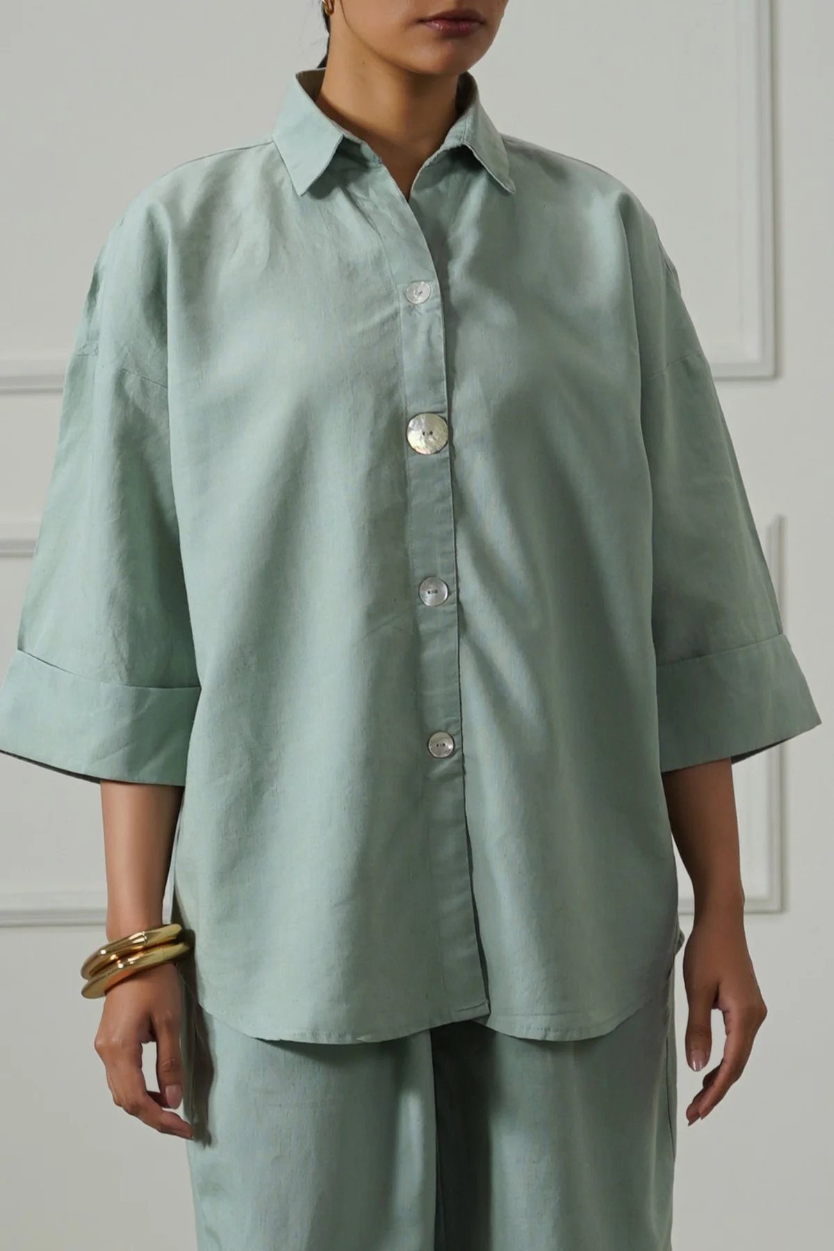LYOCELL LINEN BUTTON SHIRT