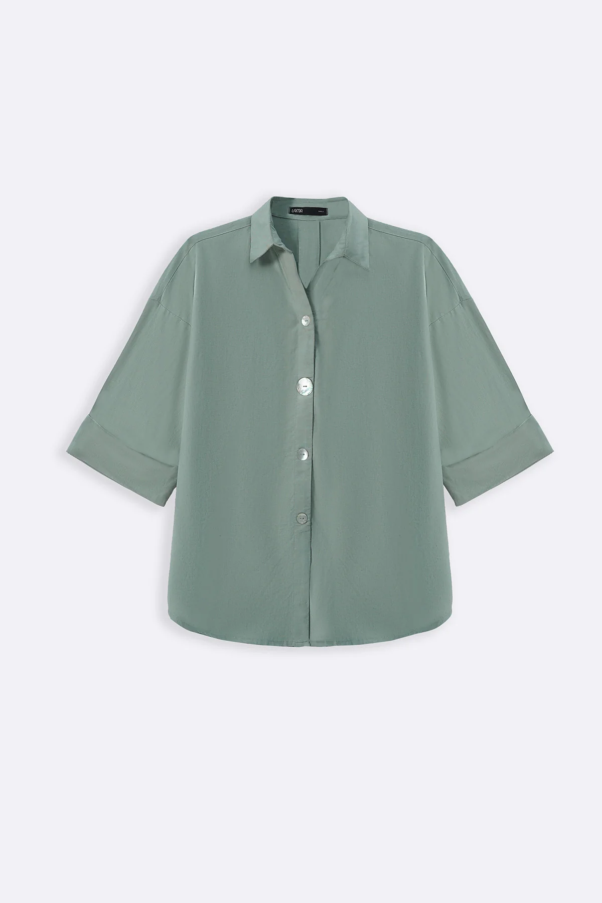 LYOCELL LINEN BUTTON SHIRT - Image 2