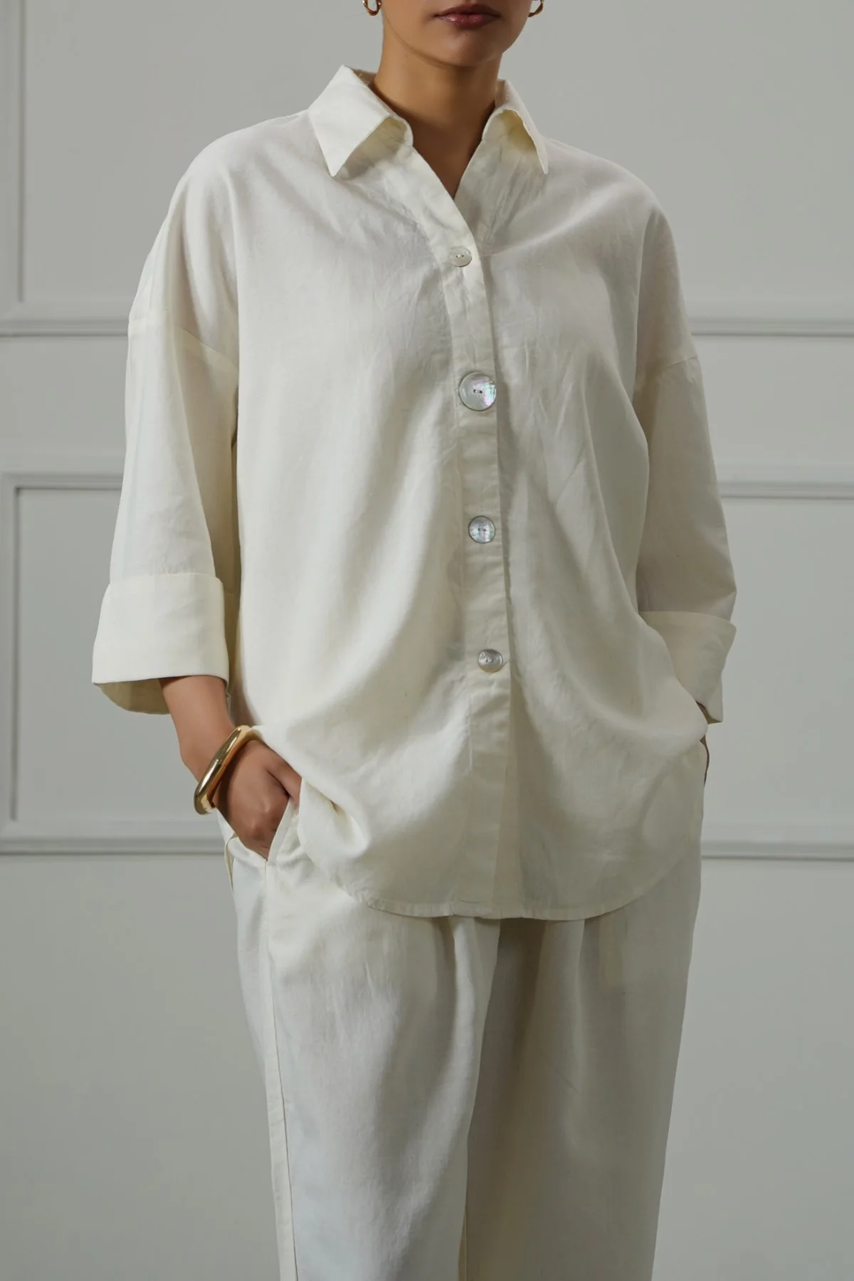 LYOCELL LINEN BUTTON SHIRT