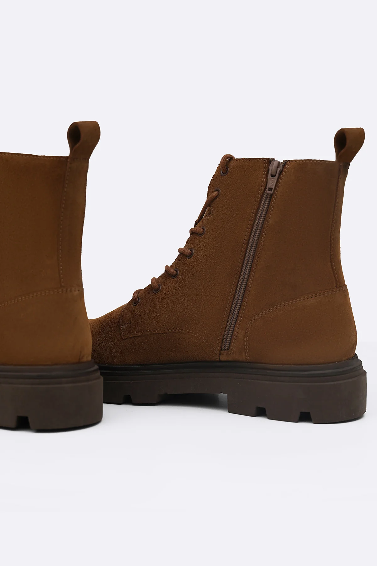 CHUNKY LEATHER BIKER BOOTS - Image 8
