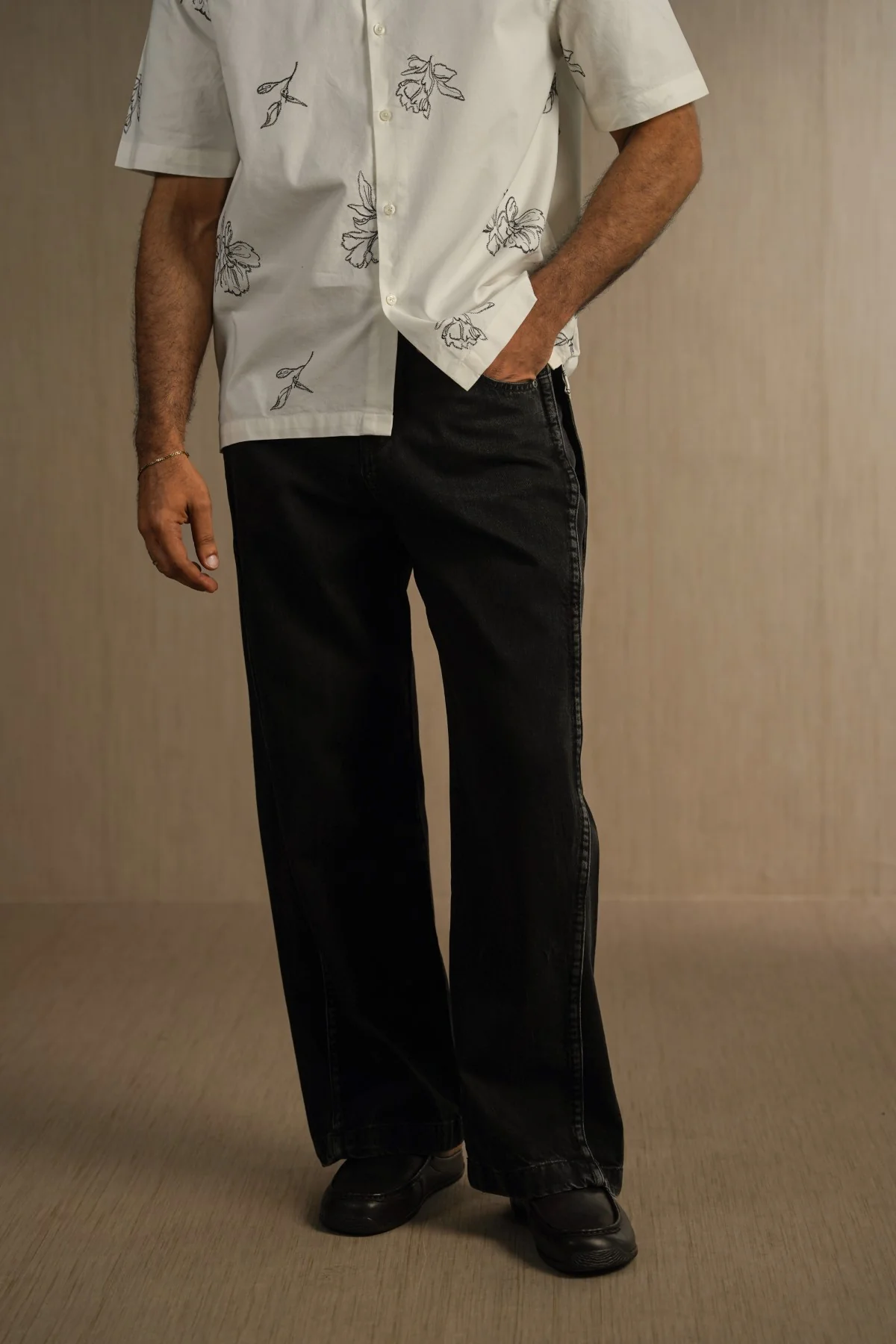 WIDE COTTON JEANS