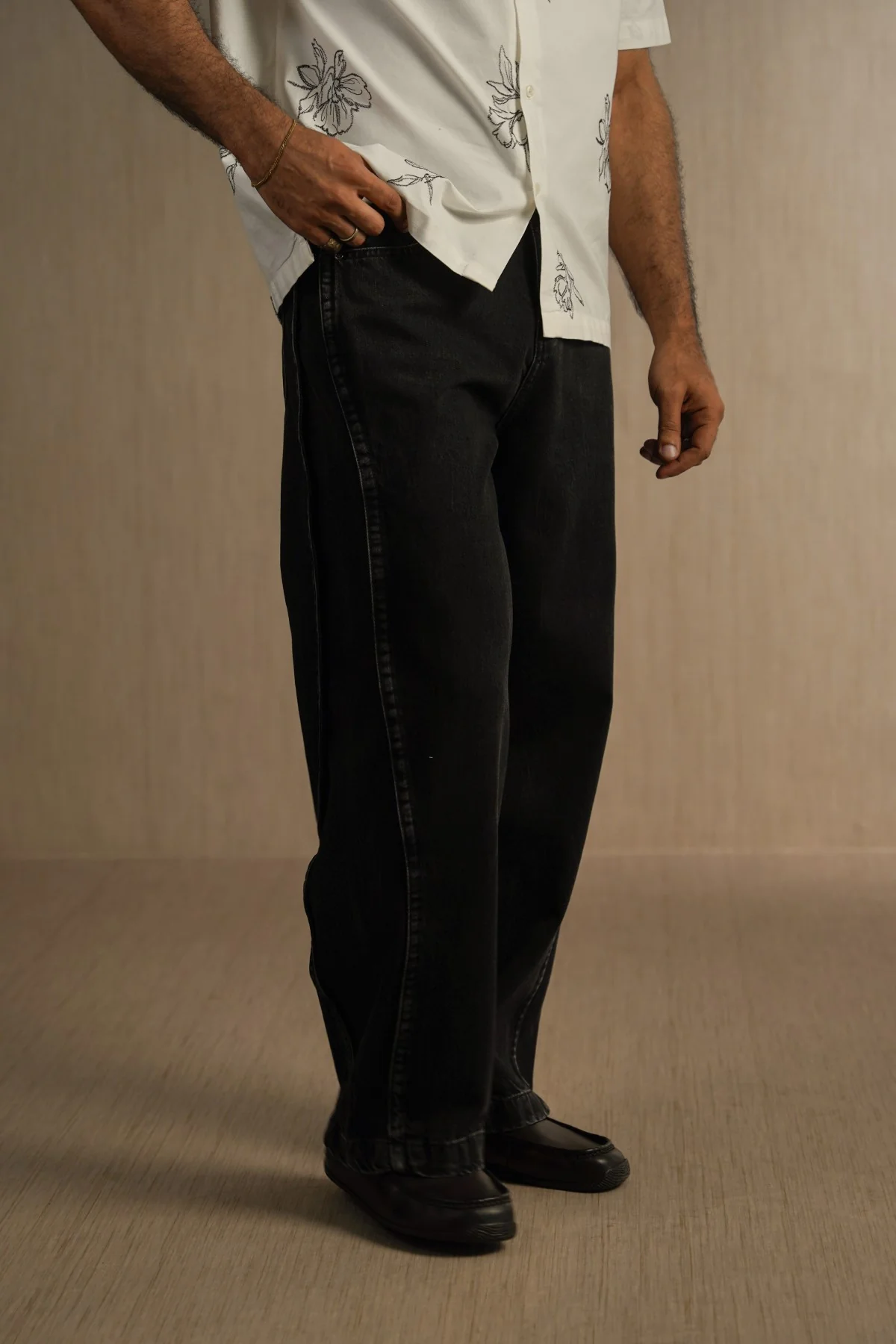 WIDE COTTON JEANS - Image 4