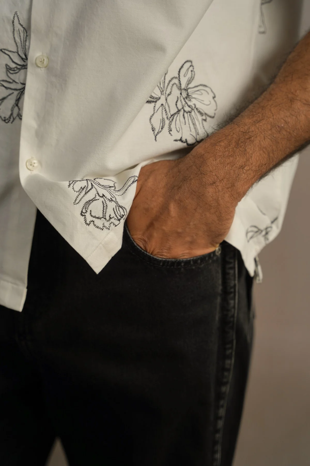 WIDE COTTON JEANS - Image 5