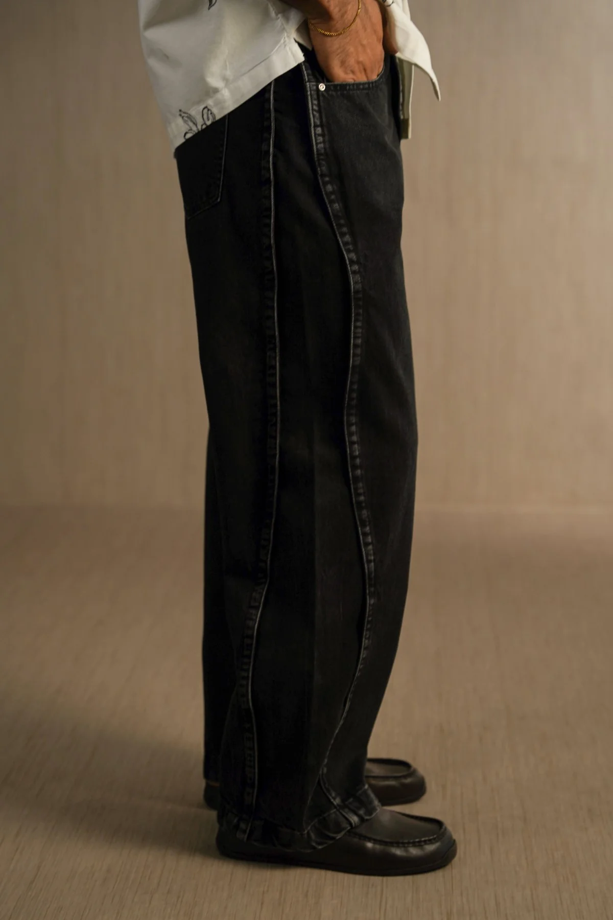 WIDE COTTON JEANS - Image 7