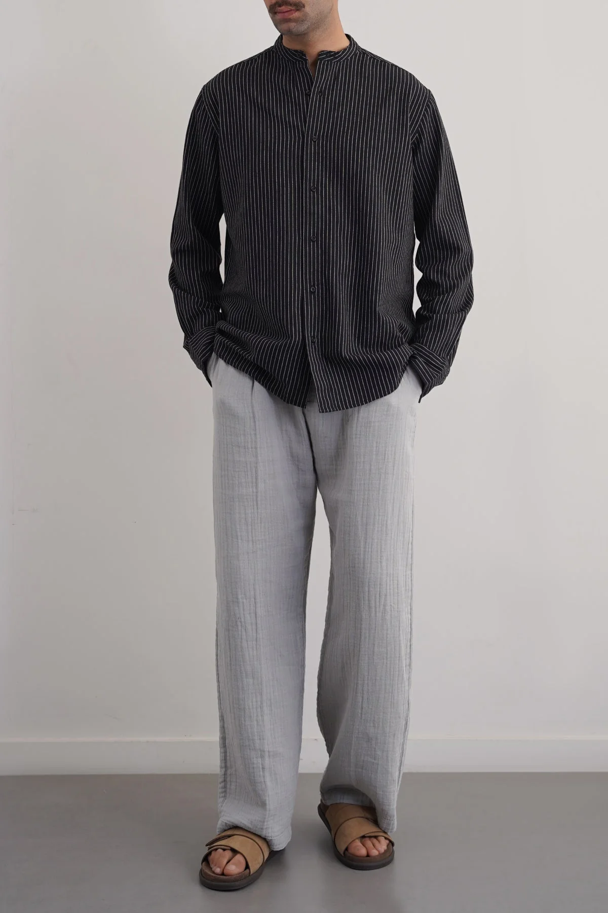 MANDARIN COLLAR SHIRT - Image 3