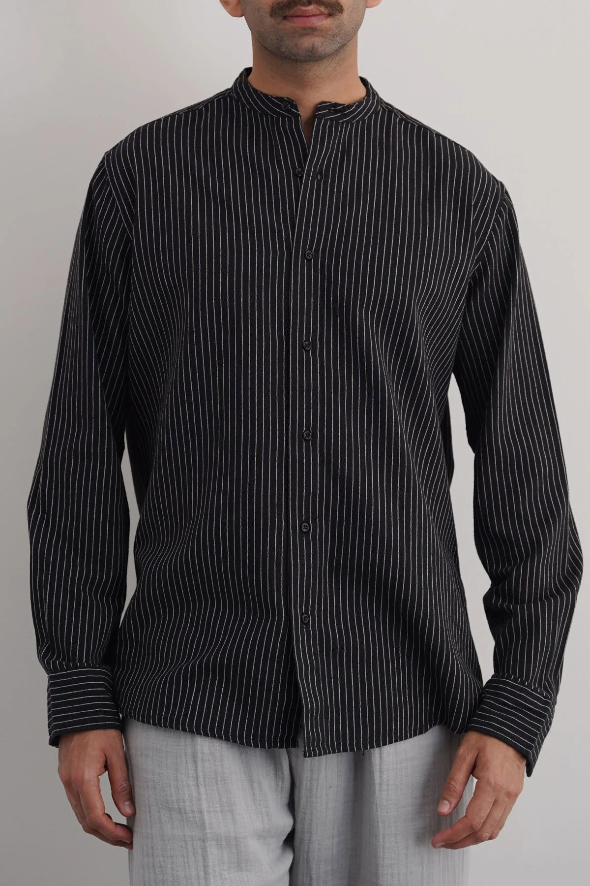 MANDARIN COLLAR SHIRT - Image 5