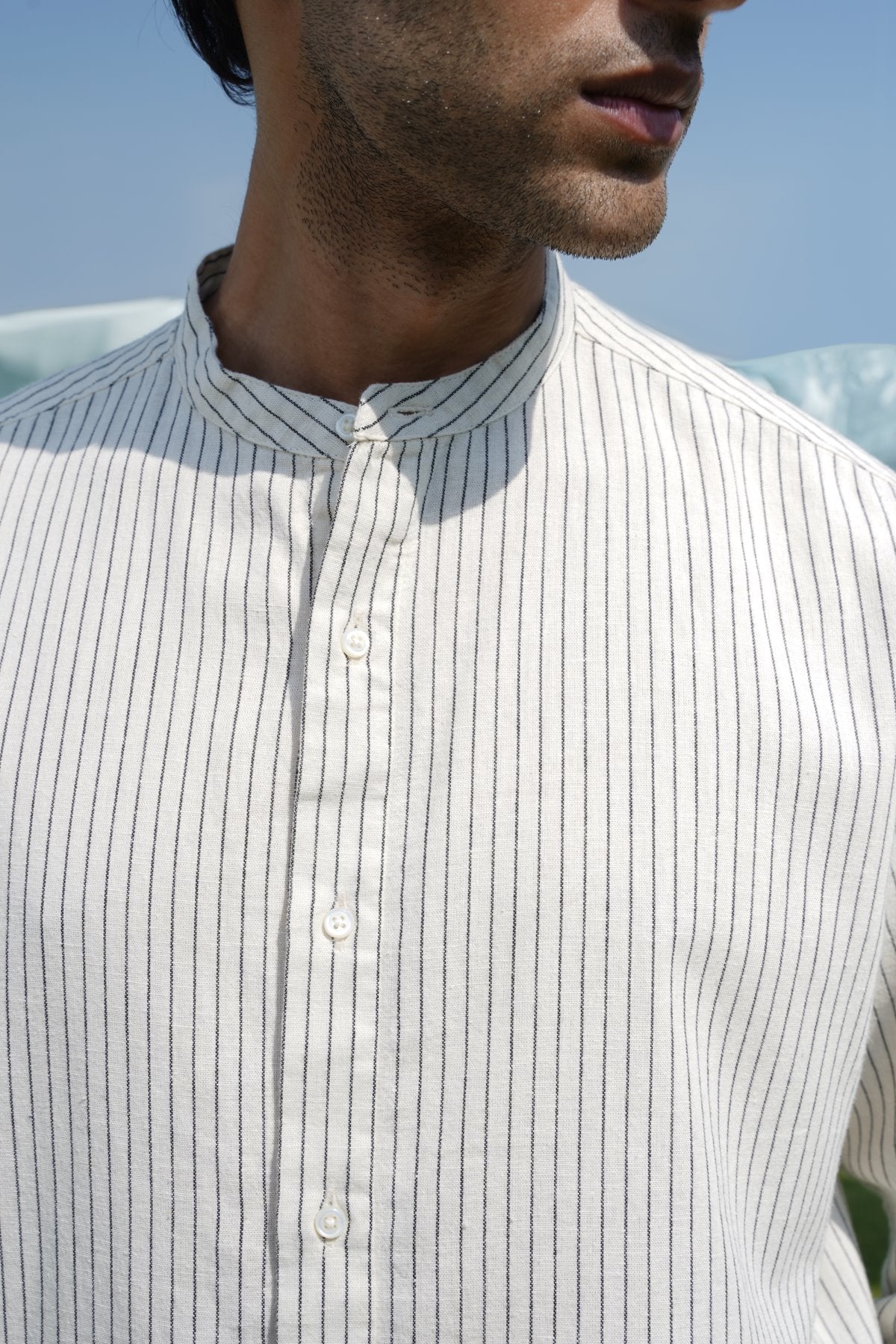 MANDARIN COLLAR SHIRT - Image 4