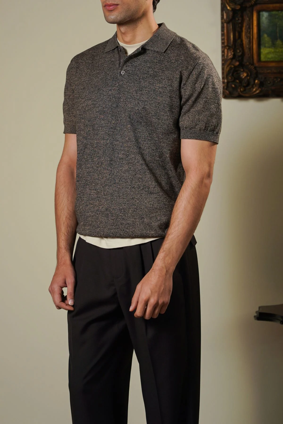 MELANGE EFFECT POLO