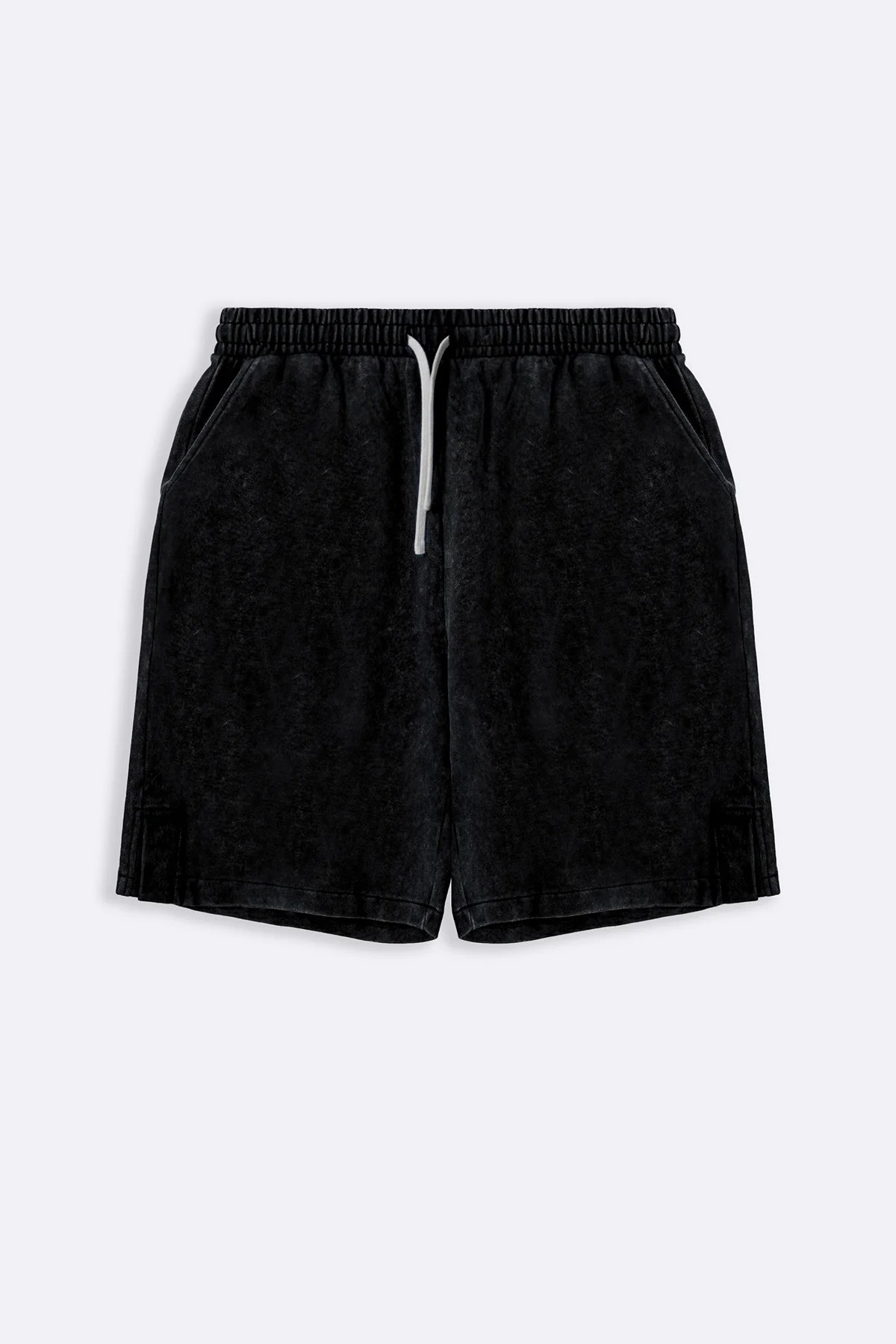 WASHED EFFECT KNITTED SHORTS - Image 2