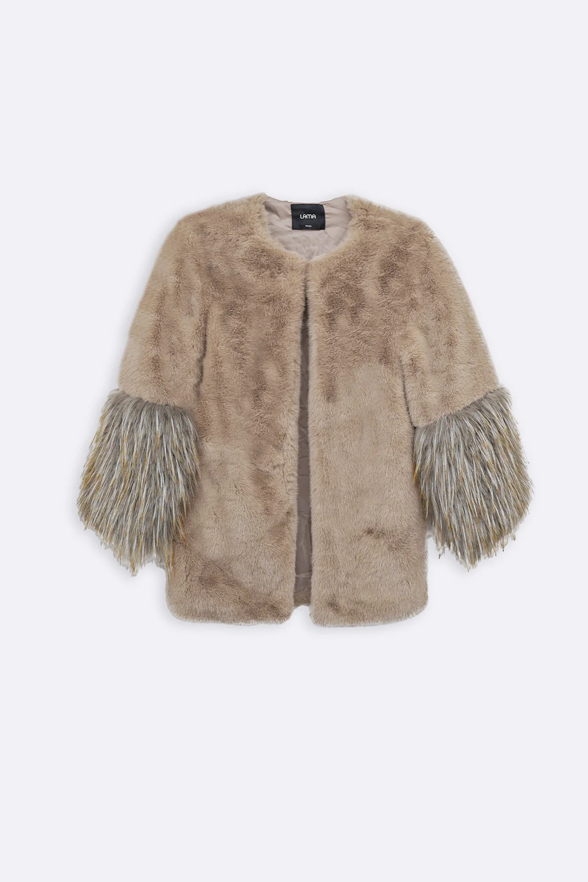 MIDI FEATHERED FUR COAT - Image 3
