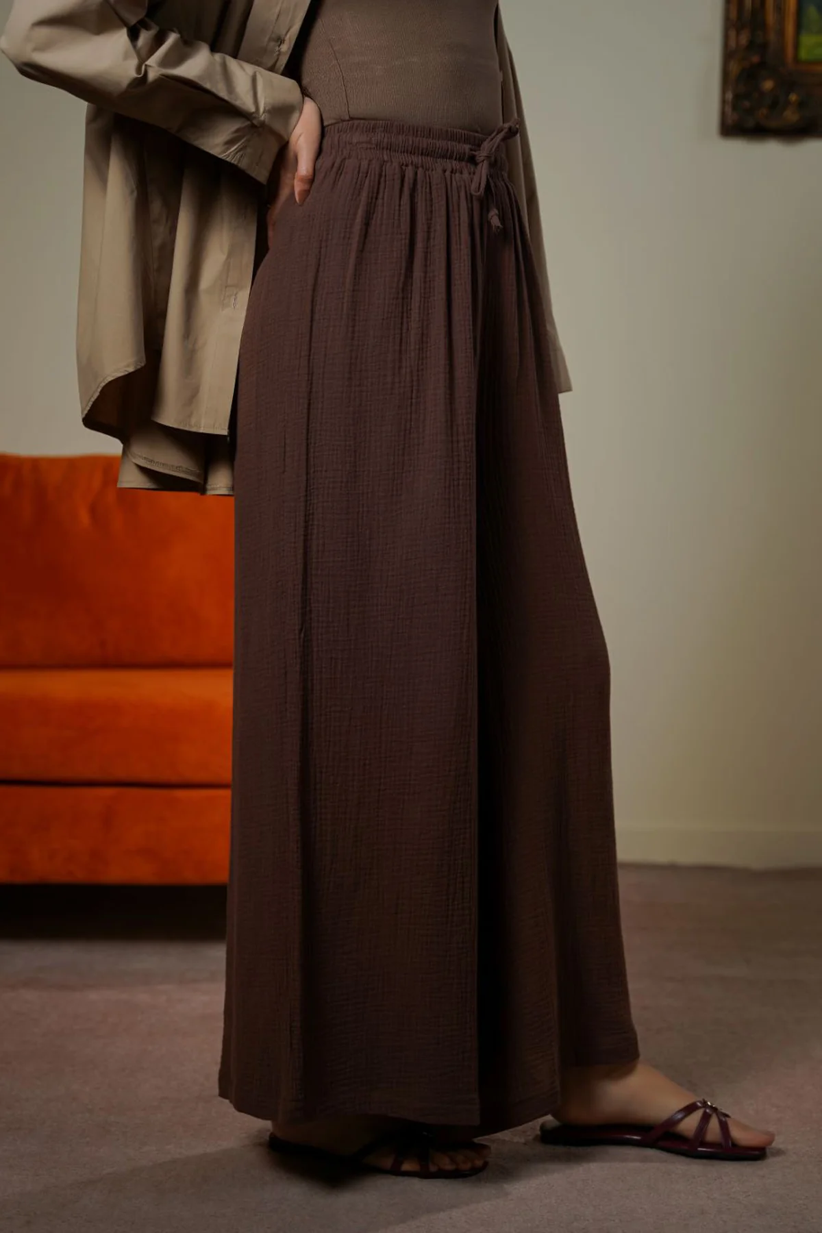 MUSLIN WIDE PANTS - Image 6