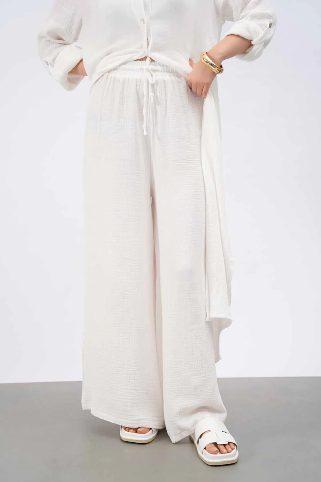 MUSLIN WIDE PANTS - Image 2