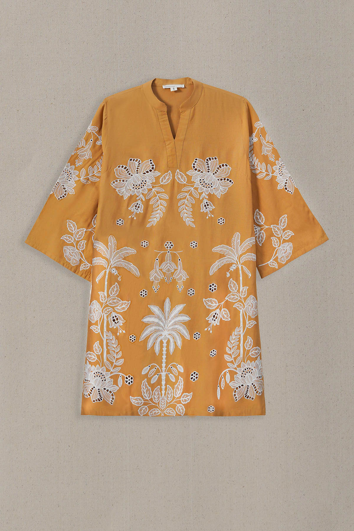 OCHRE BLOOM EMBROIDERED TUNIC - Image 2