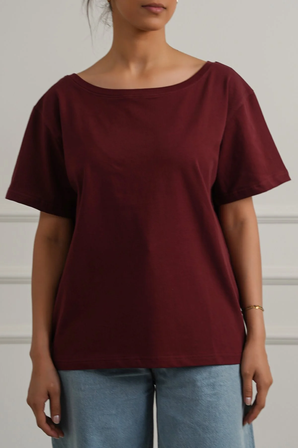 OFF SHOULDER PLAIN TEE - Image 4