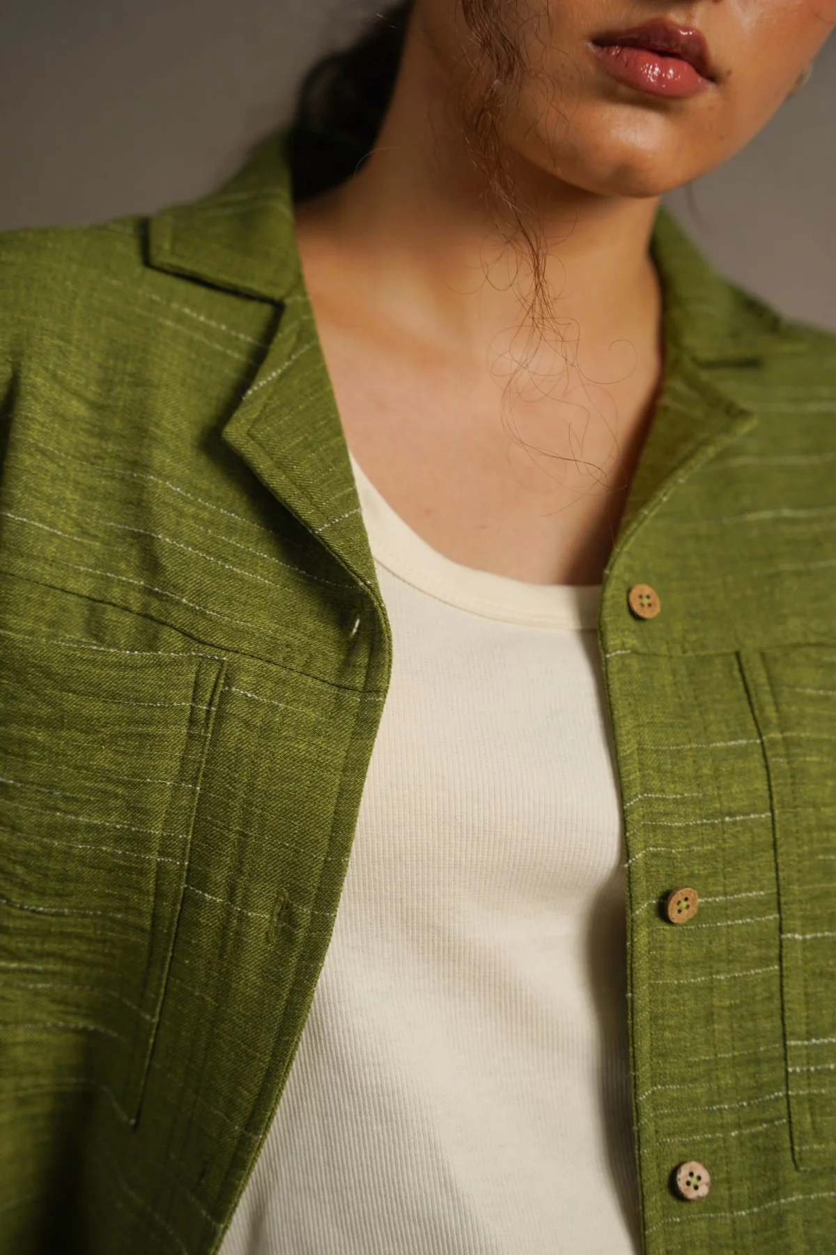 OLIVE ROUTE SHIRT