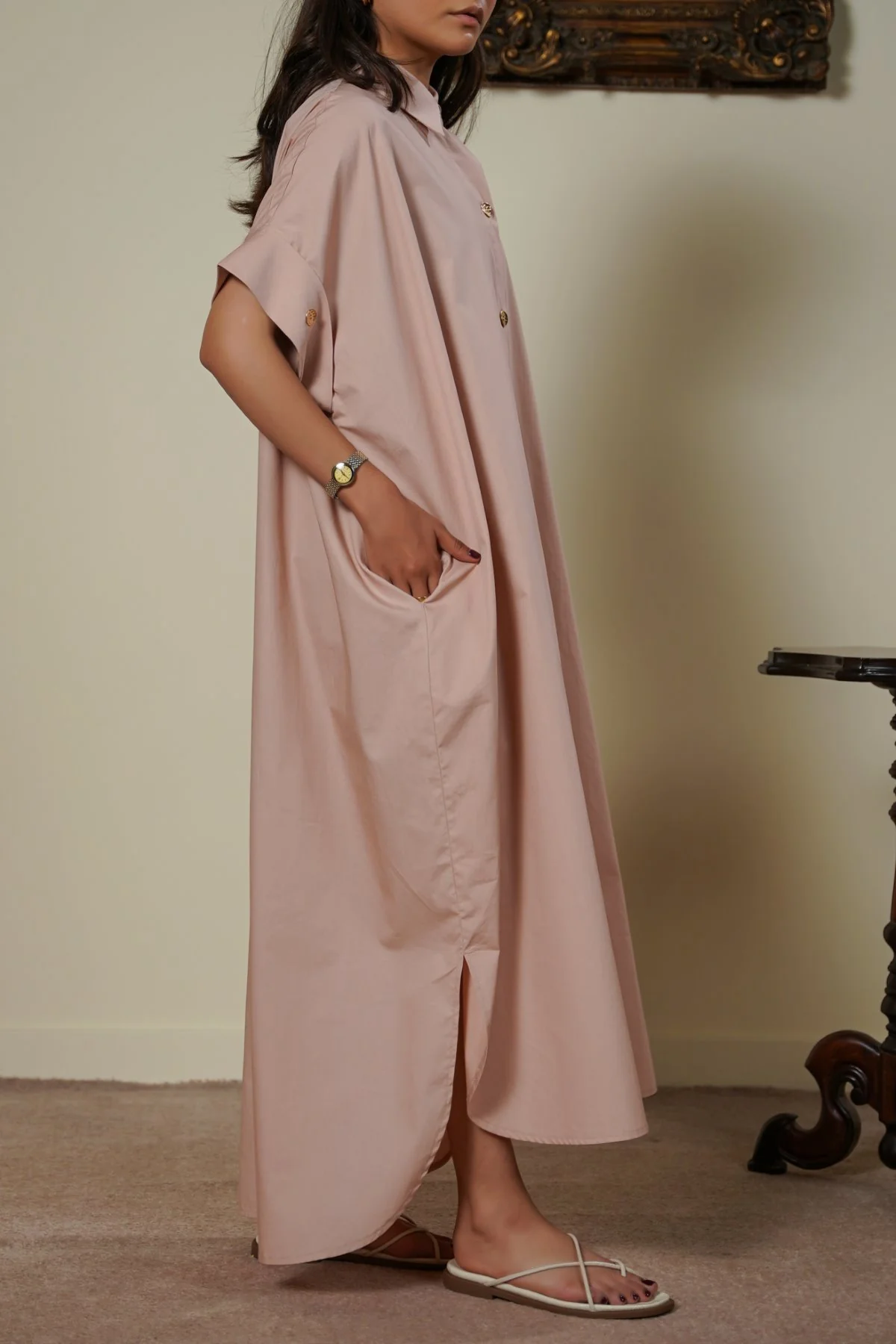 ONE SIZE COTTON SHIRT DRESS - Image 4