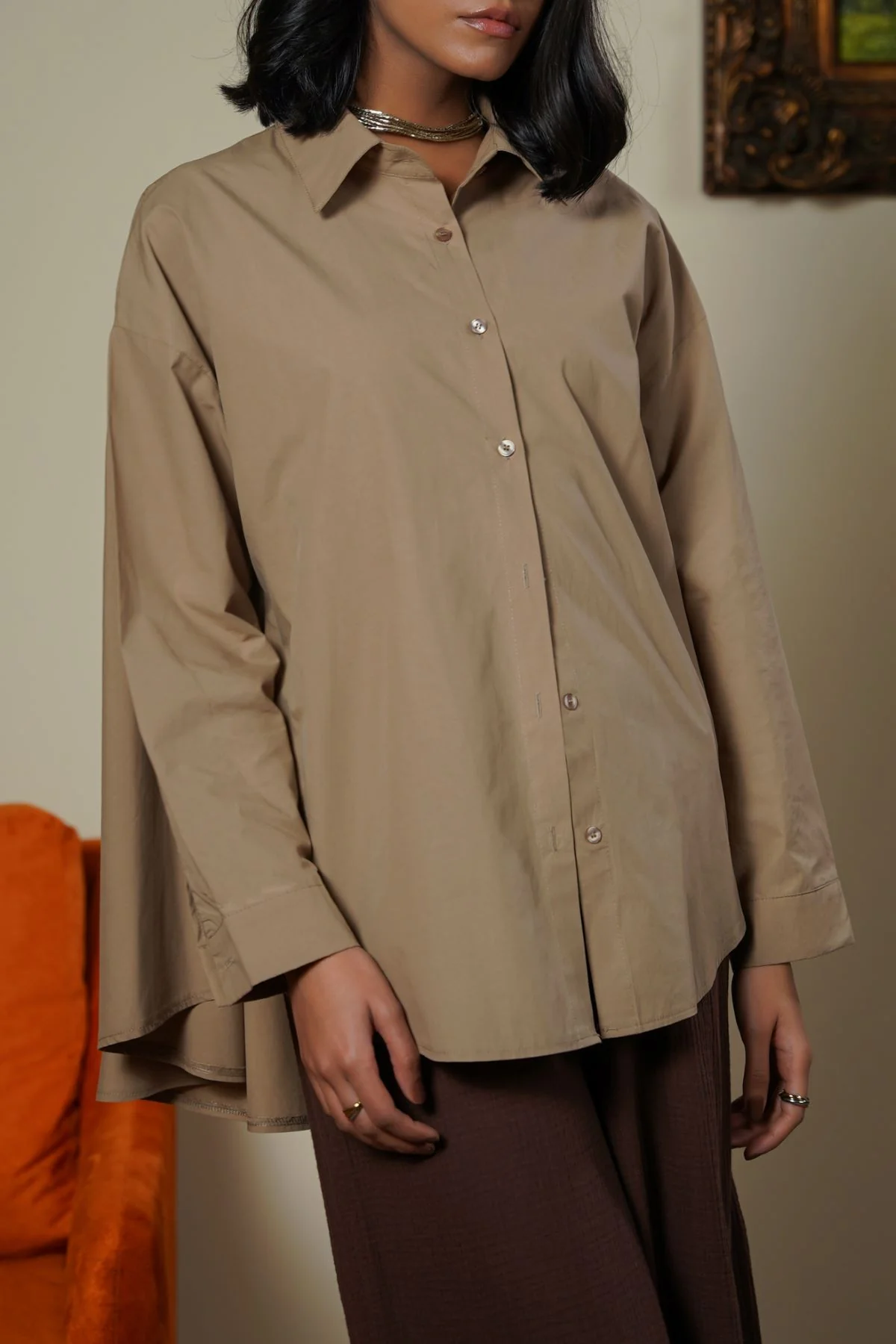 OVERSIZED COTTON BLOUSE