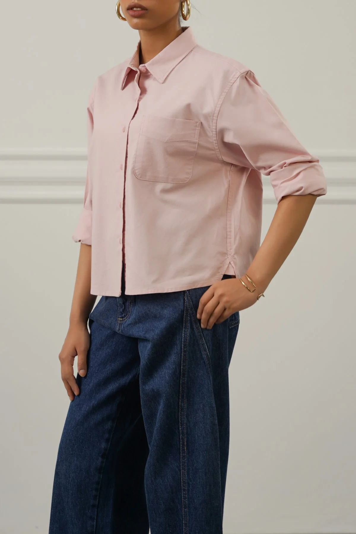 OXFORD CROPPED SHIRT