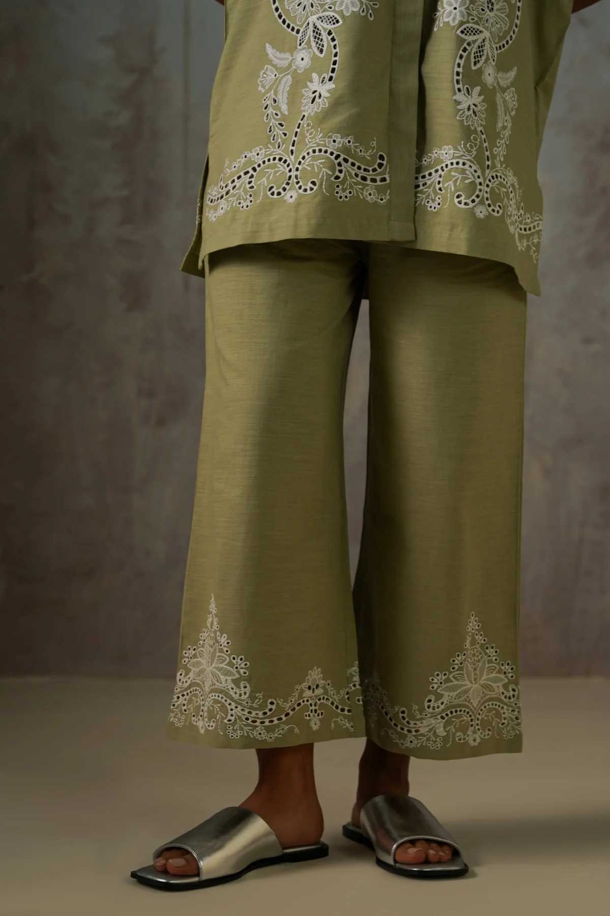 PISTACHIO BRODERIE CULOTTES