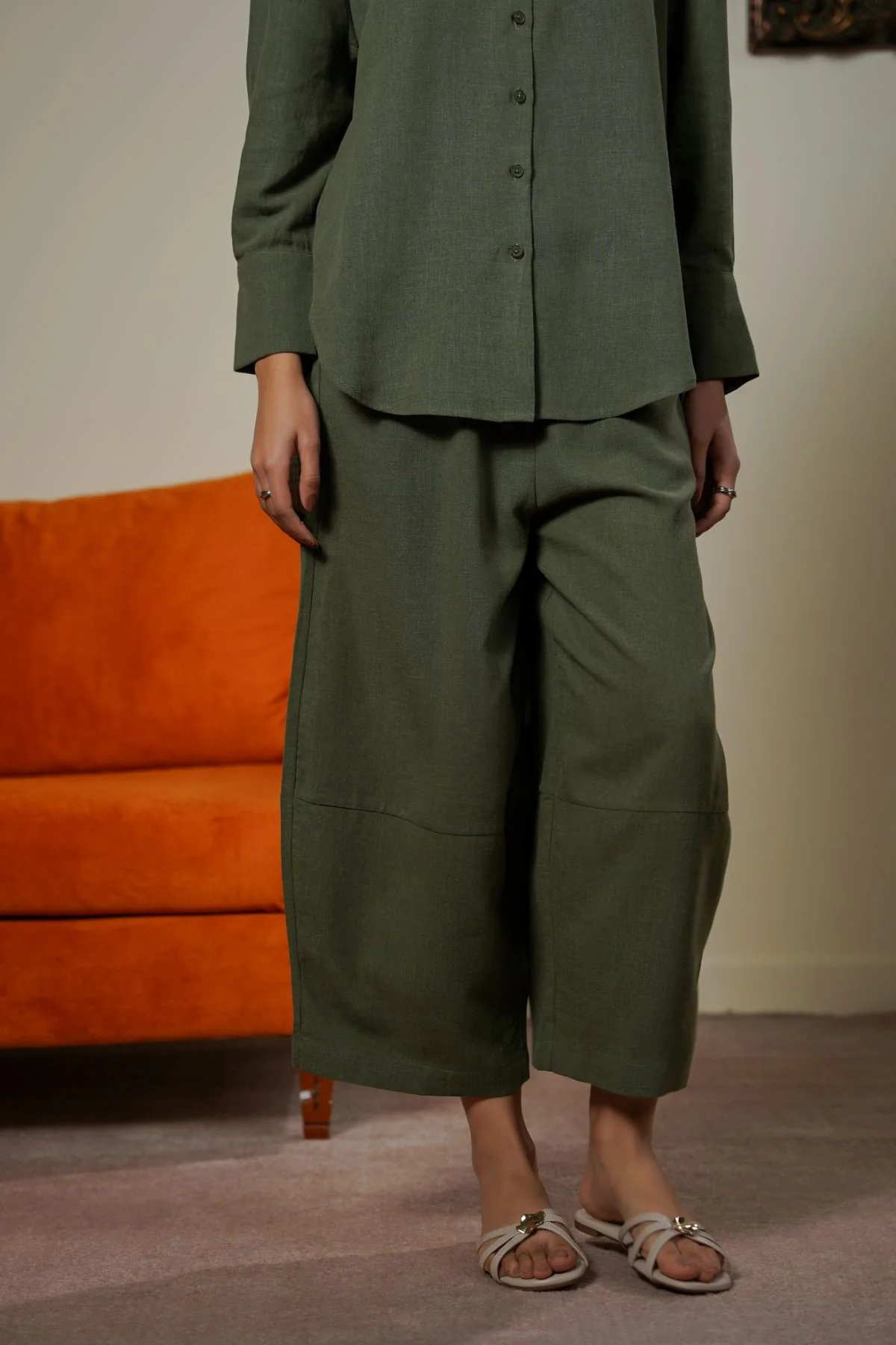 PLANT FIBER COCOON PANTS